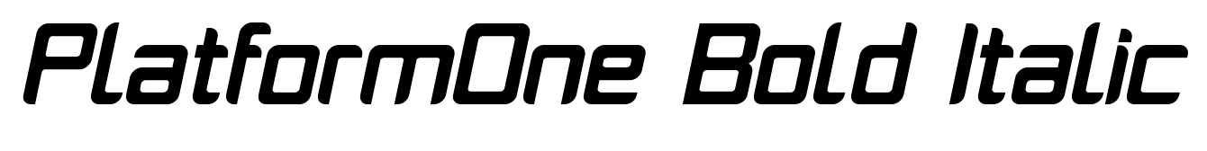 PlatformOne Bold Italic